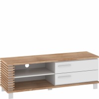 Tv galdiņš LAMIR 2S, Gaišais ozols/Balts/Balts